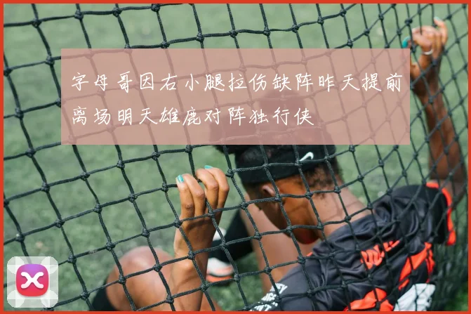 字母哥因右小腿拉伤缺阵昨天提前离场明天雄鹿对阵独行侠